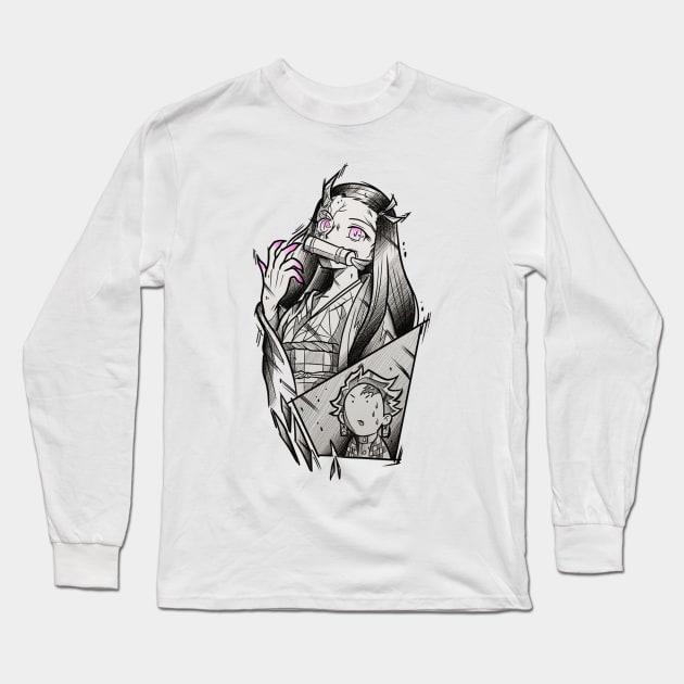 nezuko Long Sleeve T-Shirt by boxermaniac